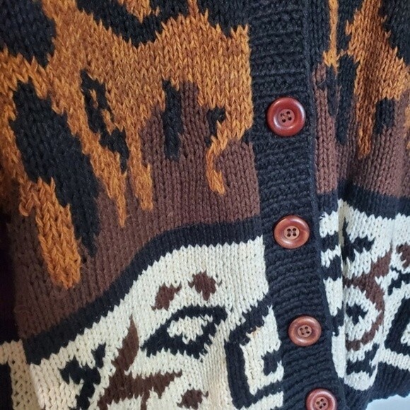 Express Handknitted International Vtg Sweater - Cardigan - Fall Inspired 🍁🎃 - Picture 3 of 9